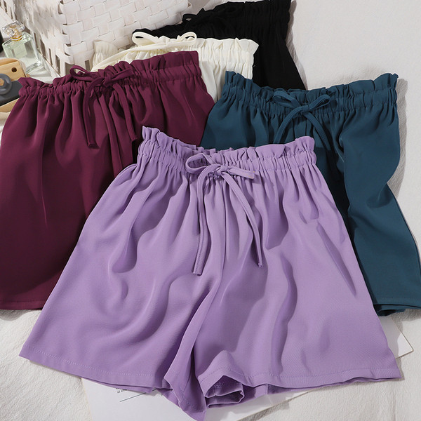 Ежедневни дамски къси панталони с ластик 