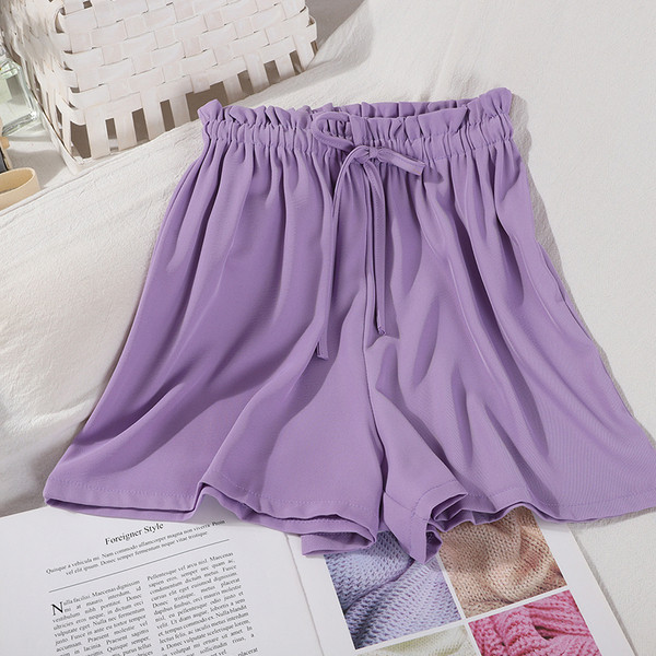 Ежедневни дамски къси панталони с ластик 