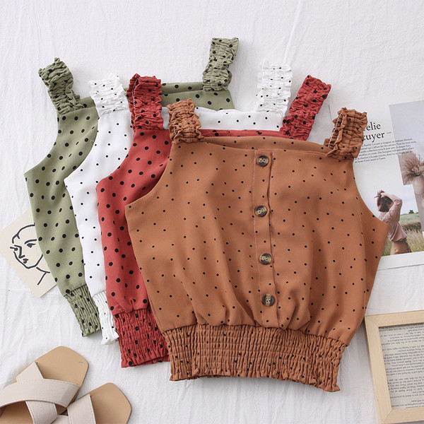 Ежедневен дамски потник с копчета и презрамки