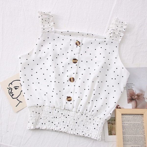 Ежедневен дамски потник с копчета и презрамки