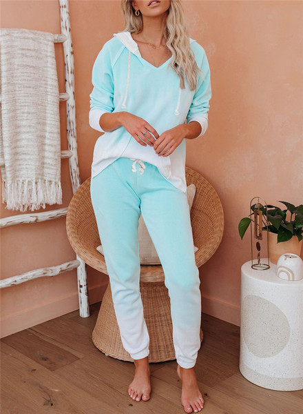 Модерен спортно-ежедневен комплект от суичър и панталон