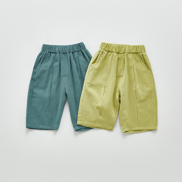 Įprastos vaikiškos 3/4 kelnės su kišenėmis berniukams