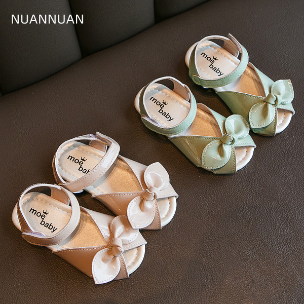 Ежедневни детски сандали за момичета с панделка и лепенка 