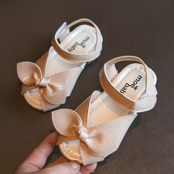 Ежедневни детски сандали за момичета с панделка и лепенка 