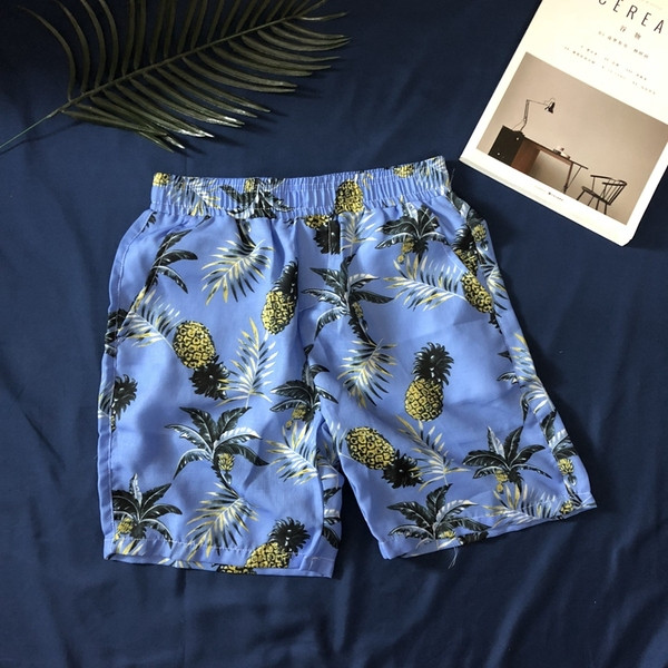 Мъжки плажни шорти с ластик и джобове