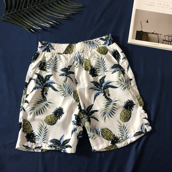 Мъжки плажни шорти с ластик и джобове