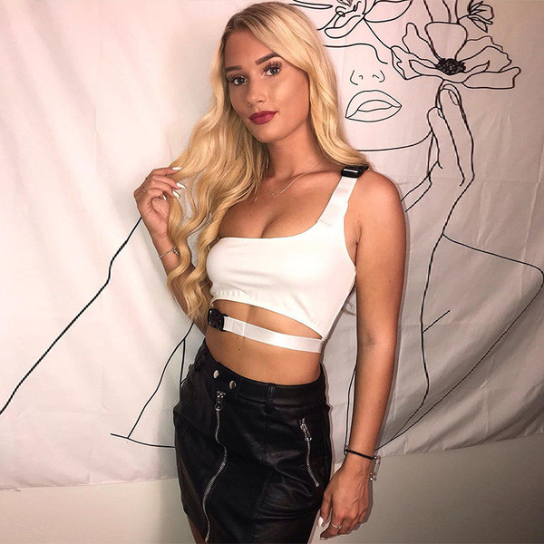 Къс модерен потник с една презрамка