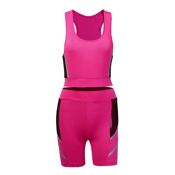 Дамски спортен комплект от късо бюстие и клин