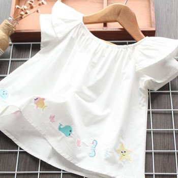 Нов модел детска блуза с овално деколте за момичета