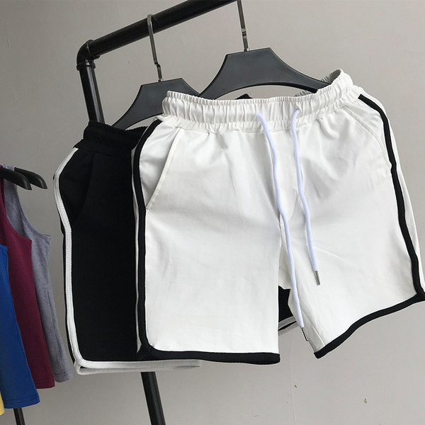 Ежедневни мъжки шорти с връзки и кант