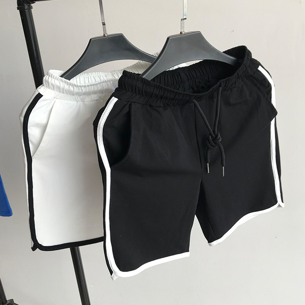 Ежедневни мъжки шорти с връзки и кант