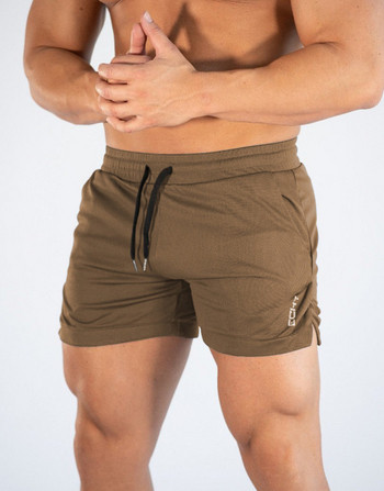 Мъжки къси панталони подходящи за плаж с връзки 