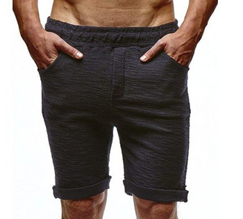 Ежедневни мъжки къси панталони с джобове и ластик 
