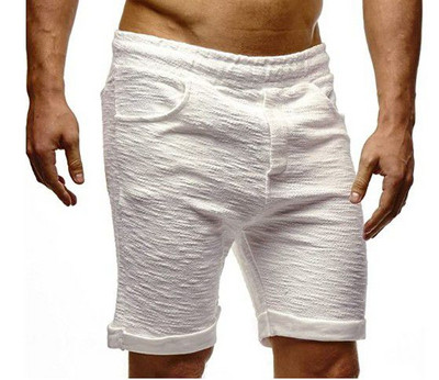 Ležerne muške kratke hlače s džepovima i gumicom