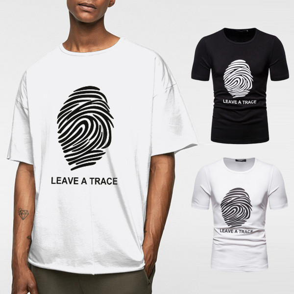 Ежедневна мъжка тениска с надпис и къс  ръкав