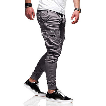 Σπορ και κομψό ανδρικό παντελόνι με τσέπες - Λεπτό μοντέλο