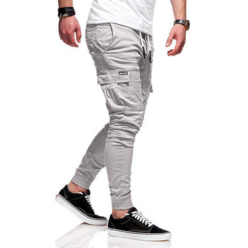Σπορ και κομψό ανδρικό παντελόνι με τσέπες - Λεπτό μοντέλο