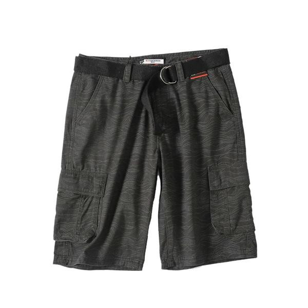 Къси ежедневни мъжки панталони с колан и странични джобове