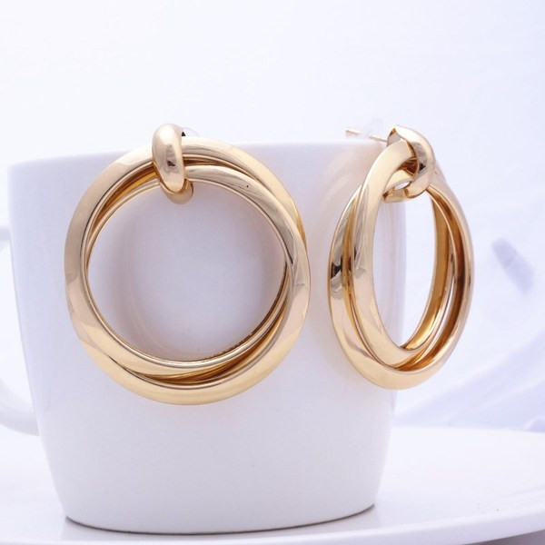 Casual γυναικεία σκουλαρίκια με στρογγυλό σχήμα - δύο μοντέλα