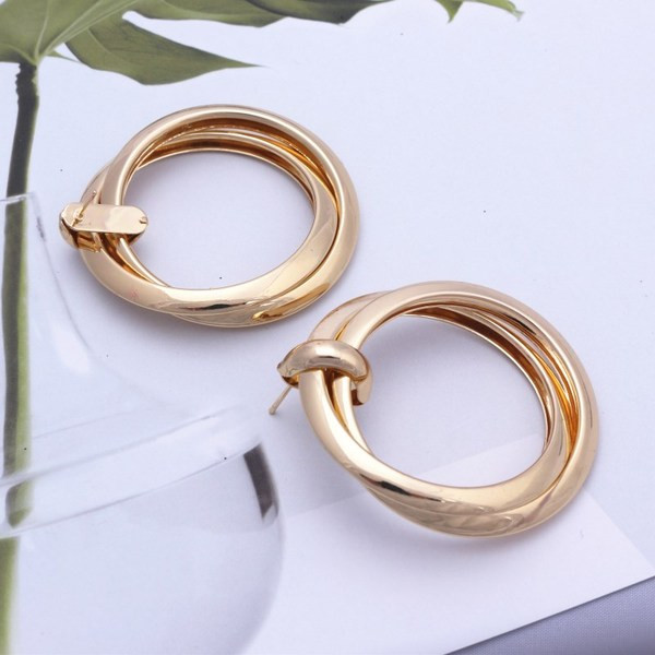 Casual γυναικεία σκουλαρίκια με στρογγυλό σχήμα - δύο μοντέλα