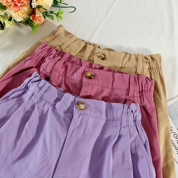 Ежедневни къси дамски панталони с ластична талия 