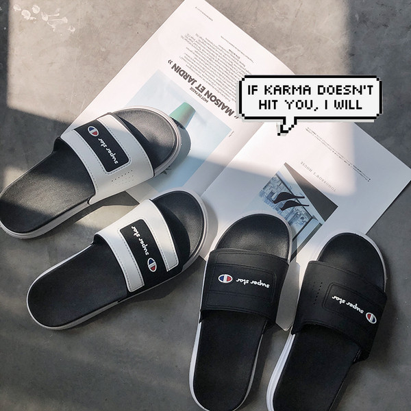 Papuci casual de cauciuc pentru barbati cu talpa plate