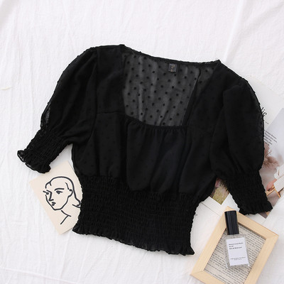 Bluza de dama model nou cu decolteu patrat