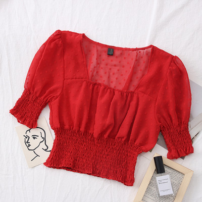 Bluza de dama model nou cu decolteu patrat