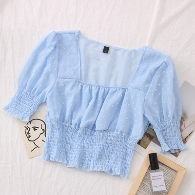 Bluza de dama model nou cu decolteu patrat