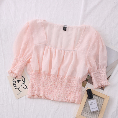 Bluza de dama model nou cu decolteu patrat