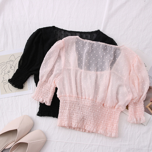 Νέο μοντέλο γυναικεία μπλούζα με τετράγωνο ντεκολτέ