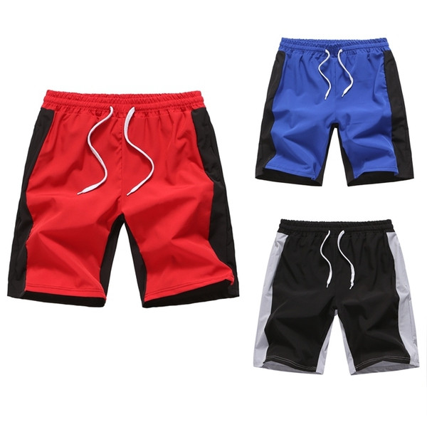 Къси мъжки шорти за плаж с ластик на талията