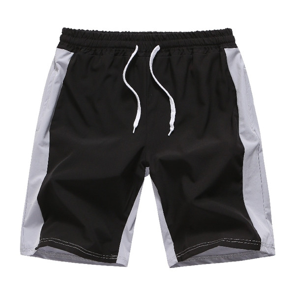 Къси мъжки шорти за плаж с ластик на талията