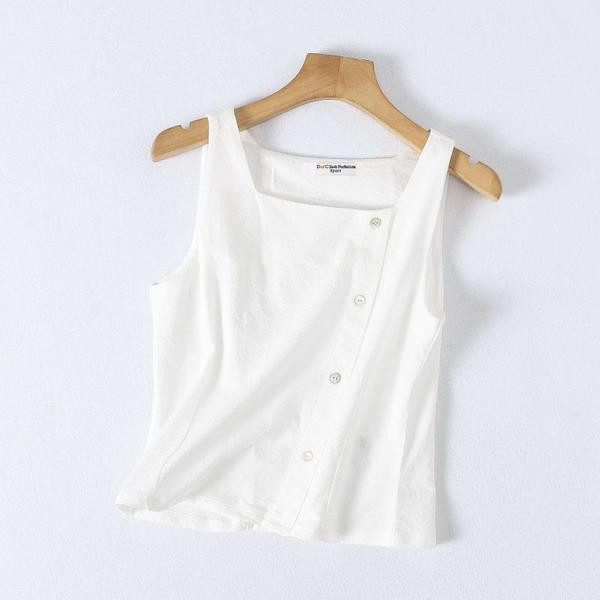 Νέο μοντέλο φανελάκι με τετράγωνη λαιμόκοψη και κουμπιά