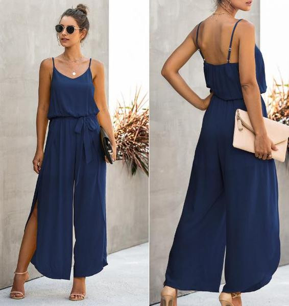 Γυναικείες casual φόρμες με λεπτούς ιμάντες - φαρδύ μοντέλο