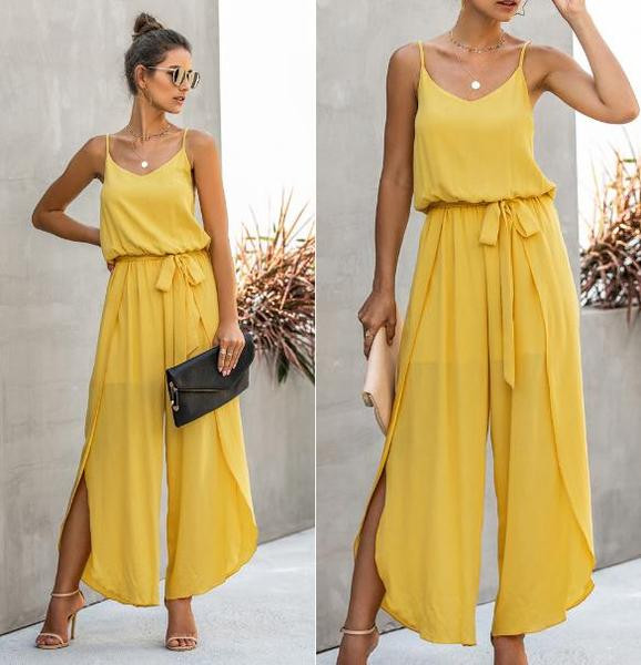 Γυναικείες casual φόρμες με λεπτούς ιμάντες - φαρδύ μοντέλο