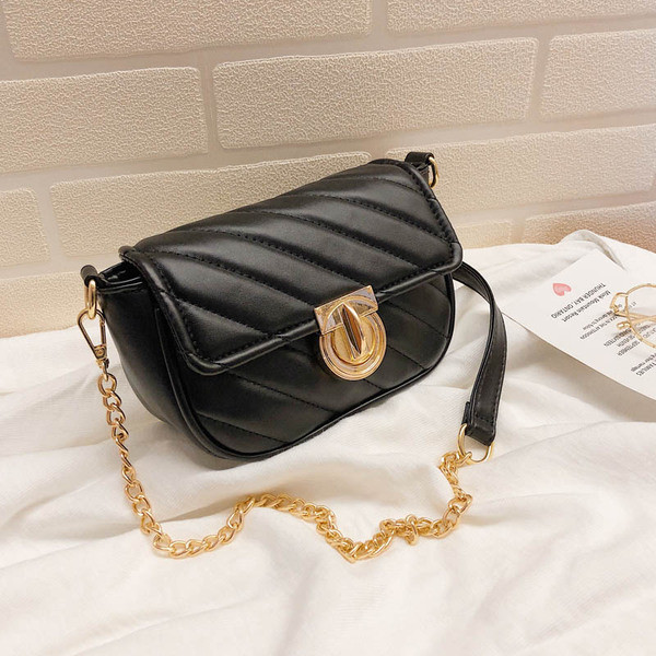 Νέα γυναικεία τσάντα ώμου μικρού μεγέθους με μεταλλική στερέωση