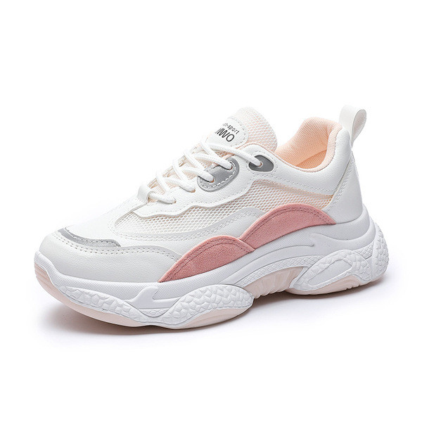 Casual γυναικεία πάνινα παπούτσια με τραχιά σόλα και κορδόνια