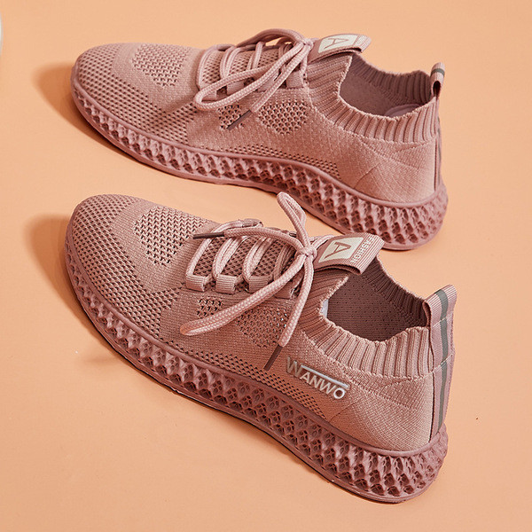 Ежедневни дамски маратонки с тънка подметка и връзки 