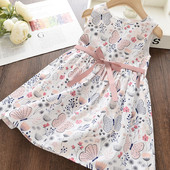 Rochie pentru copii model decupata cu fluturi