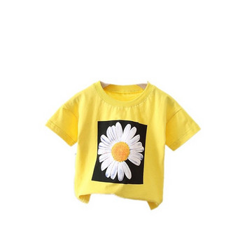 Casual παιδικό μπλουζάκι με οβάλ λαιμόκοψη και απλικέ