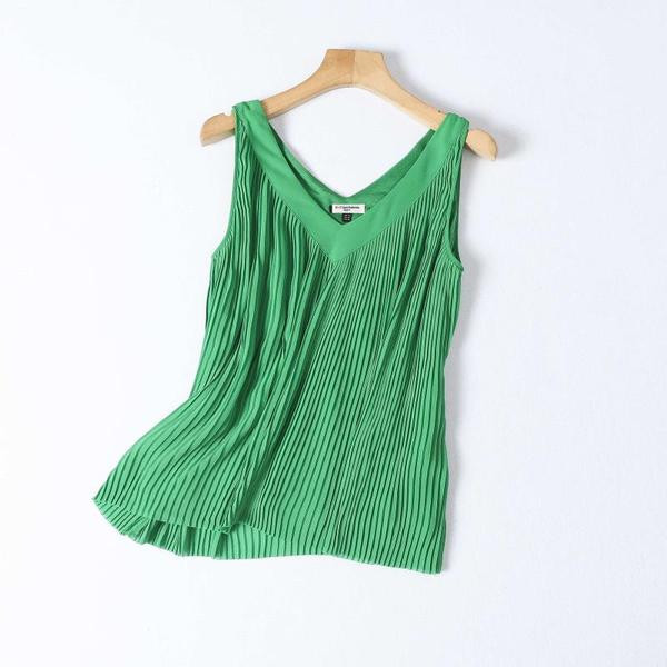 Női redős felső V-nyakkal