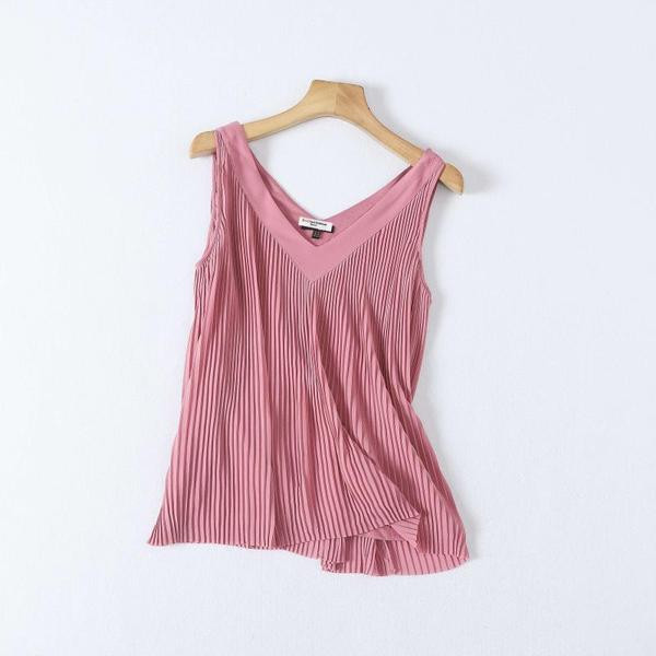 Női redős felső V-nyakkal