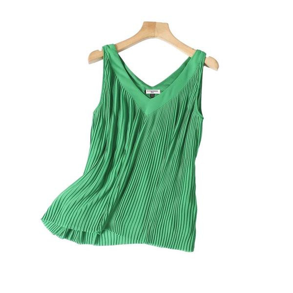 Női redős felső V-nyakkal