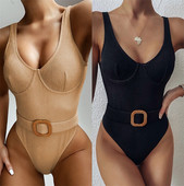 Costum de baie complet Ripsen cu centură în talie