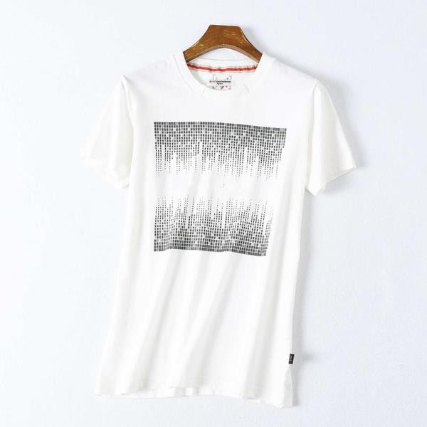 Мъжка лятна тениска с щампа и къс ръкав