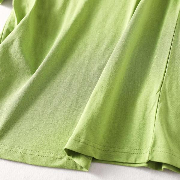 Női alkalmi póló zöld színű felirattal