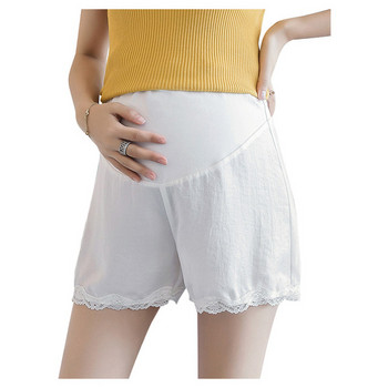 Ежедневни дамски къси панталони за бременни с елемент дантела