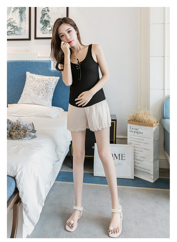 Casual γυναικείο σορτς για έγκυες γυναίκες με δαντέλα