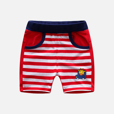 Pantaloni scurți casual în dungi pentru băieți cu aplicație